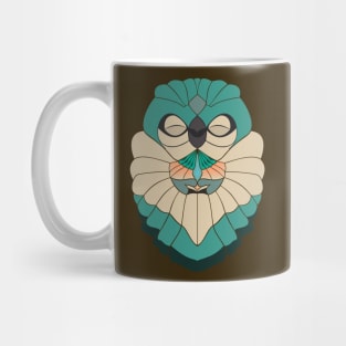 Praying Owl Jade Green and Teal Mug